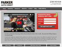 Tablet Screenshot of parkerautocredit.com